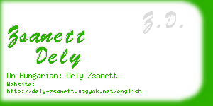 zsanett dely business card